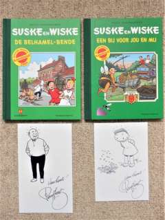 Paul Geerts | Suske en Wiske - De Belhamel-Bende + Een Bij voor jou en mij - 2x fraaie pentekening van Paul Geerts - Cartonné - EO - (2004/2007) | Catawiki