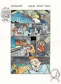 Benjamin Dewey - Rick and Morty #30 - Original page by Benjamin Dewey - Size: 28 x 38 cm. - (2017)
