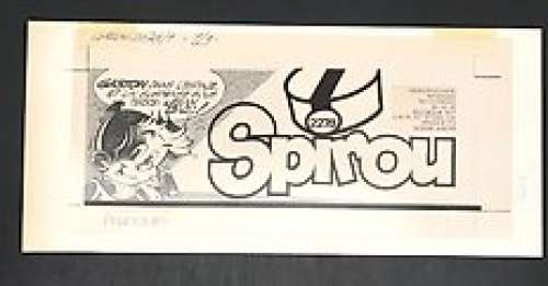 Roque, Carlos | Roque, Carlos - Dessin original - Bandeau titre du Journal Spirou 2278 - (1981) | Catawiki