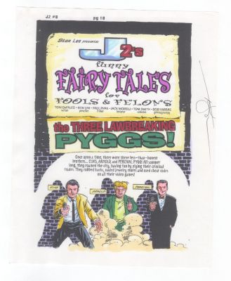 J2 #8 pg 18 Original Comic Production Art Color Guide Splash | Neat Stuff Vault