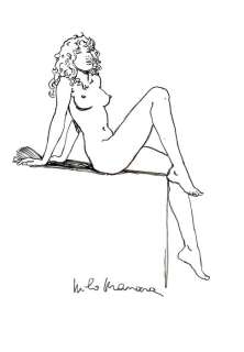 Manara, Milo | Milo Manara - Dibujo original "Miele" nude | Catawiki