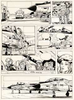 Albert Weinberg | Dan Cooper, Azimut zéro, planche originale à l’encre de chine pour cet album paru en 1979 chez Fleurus. | Septimus