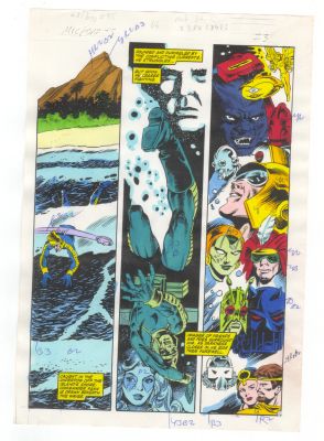Micronauts #46 pg 24 Original Marvel Color Guide Comic Art 1982 Baron Karza | Neat Stuff Vault