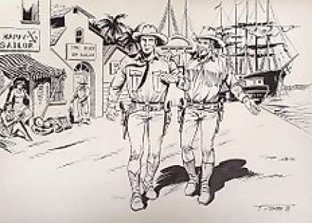 Francesco, Gamba - Illustrazione originale per "Cavalcando con Tex De Luxe" - (1996)