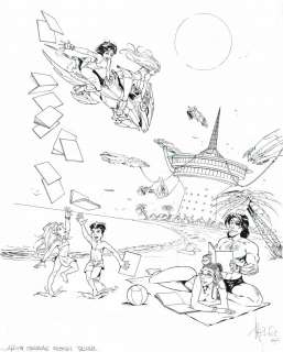 Affiche originale du Festival Palavas par Nicolas MITRIC