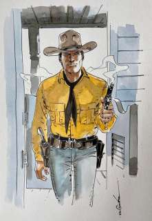 Guéra, R.M. (Milošević, Rajko) - 1 Original colour drawing - Tex Willer - 2020 | Catawiki