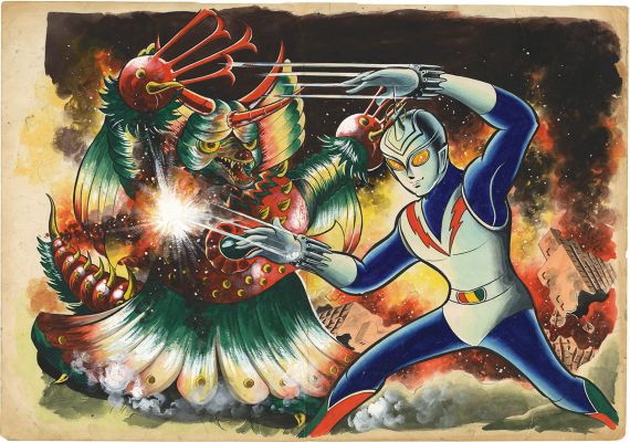 Yoshimitsu Shintaku’s Hand-Drawn Color Manuscript"Zone Fighter" | Mandarake (Big Web)