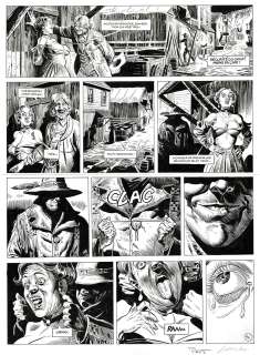 Jacques Lamontagne | Wild West, Scalps en série, planche originale à l’encre de chine. | Septimus