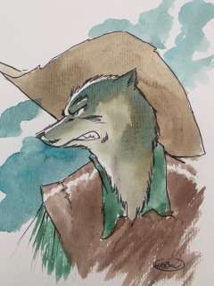 Masbou, Jean-Luc - 1 Original colour drawing - De cape et de crocs - Don Lope | Catawiki