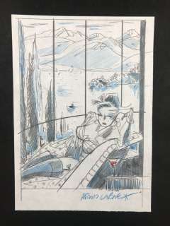 Lapone, Antonio - 1 Original drawing - Vista sul Lago | Catawiki