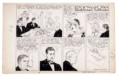 DALE MESSICK â€œBRENDA STARR, REPORTERâ€ 1941 SUNDAY PAGE ORIGINAL ART. | Hake’s