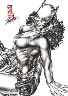 Angel Bazal - Catwoman - Original Drawing - Indian Ink - Original Artwork | Catawiki