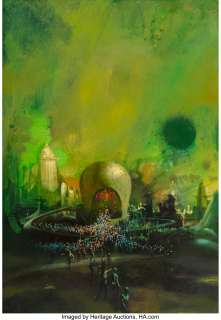 Paul Lehr (American, 1930-1998) A for Anything paperback cover Acrylic on Masonite 24 x 16-1/2 inches (61.0 x 41.9 cm... | Heritage