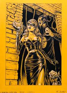 Nik Guerra - 1 Original colour page - Il Giallo del fumetto Nero - “Vampir” tavola n. 18 - 2023 | Catawiki