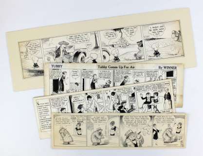 Four Large Comic Strips, Original Artwork, 1923 to 1929: "Tubby", "Jerry on the Job", "Gus and Gussie", and "Lady Bountiful" | University Archives