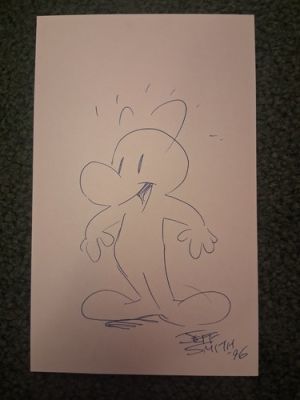 RARE! JEFF SMITH ORIGINAL ARTWORK BONE 1996 Sketch NOT PERSONALIZED | eBay US (Buy It Now)