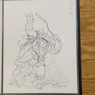 Ben Bishop | NECA - MICHELANGELO - ACTION FIGURE PACKAGING - (ORIGINAL ART) | Ben Bishop