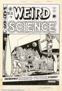 Al Feldstein - Original Cover Art for Weird Science #8  (EC, 1951). A stunning image from EC mainstay Al - | Heritage