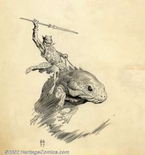 With lot # 802-016-056, facing lot # 802-016-049 Frank Frazetta - Original Illustration (Canaveral Press, 1962). - | Heritage