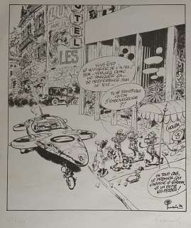 Franquin, André - 1 Silkscreen - Spirou et Fantasio - La Zorglumobile - 1977 | Catawiki