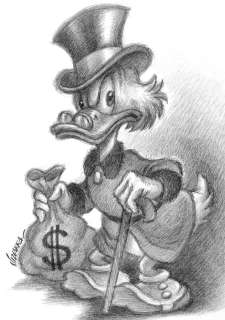 Joan Vizcarra - $crooge McDuck - Tribute to Karl Barks - Original Drawing - Pencil Art | Catawiki