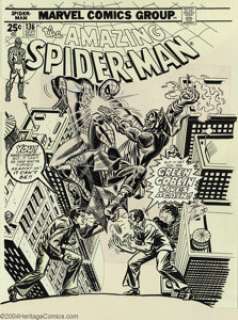 John Romita Sr. - Original Cover Art for The Amazing Spider-Man #136 (Marvel, 1974). Among the finest Spidey - | Heritage