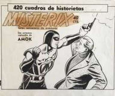 Sergio Tarquinio - Original cover for Misterix. Cm. 29x25. Ink