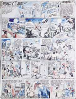 Hal Forrest - Tommy Tailspin Handcolored Sunday Comic Strip Original Art, dated 1-4-31 (Bell Syndicate). It‘s -