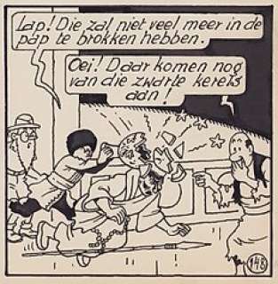 De Moor, Bob - 1 Original page - Nonkel Zigomar, Snoe en Snolleke - De Blauwe vinger (plaat 37 / stroken 145-148) - 1953 | Catawiki