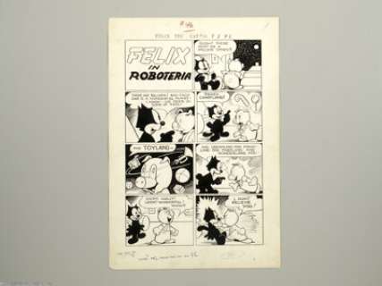Otto Messmer - Felix the Cat #46, Complete 8-page Story "Roboteria" Original Art (Toby Press, 1953). - | Heritage