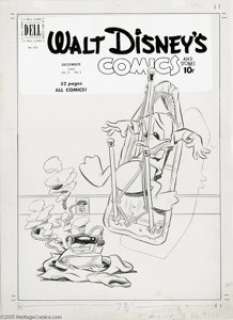 Walt Kelly - Walt Disney‘s Comics and Stories #123 Cover Original (Dell, 1950). Leave it to Donald Duck to turn -