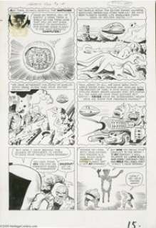 Jack Kirby and Steve Ditko - Fantastic Four #13, page 13 Original Art (Marvel, 1963). The Watcher tells Ben Grimm -