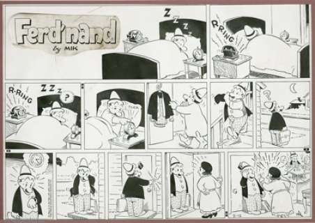 Henning "Mik" Mikkelsen - Ferd‘nand Sunday Comic Strip Original Art, dated 5-12-57 (United Features -
