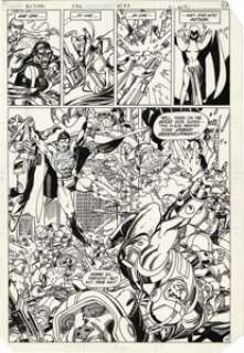 Gil Kane - Action Comics #546, page 10 Original Art (DC, 1983). Superman, Firestorm, Red Tornado, Cyborg, -
