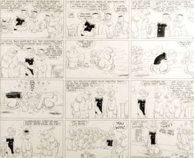 E. C. Segar - Popeye Sunday Comic Strip Original Art, dated 8-30-31 (King Features Syndicate, 1931). It’s a - | Heritage
