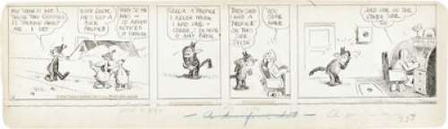 George Herriman - Krazy Kat Daily Comic Strip Original Art, dated 3-11-32 (King Features Syndicate, 1932).  - | Heritage
