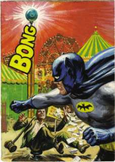 Norman Saunders and Bob Powell - Batman Trading Card, Second Series "Red Bat" Illustration Original - | Heritage