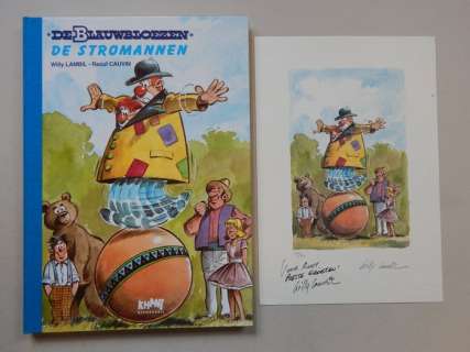 De Blauwbloezen - De Stromannen - Khani uitgaven - Luxe hc met linnen rug op groot formaat + prent extra gesigneerd Lambil - oplage 275 - 1 x album de luxe grand format - EO - 1998 | Catawiki