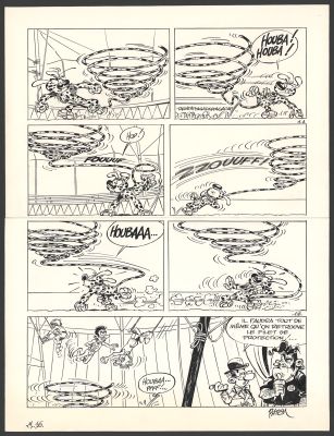 Batem | Le Marsupilami - Tous en piste (T.16) - Planche originale n°01 | Daniel Maghen