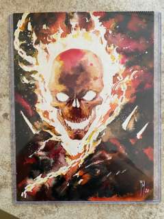 Federico Mele - originl colour drawing - Ghost Rider | Catawiki
