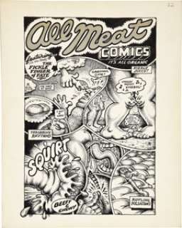 Robert Crumb Big Ass Comics #1 "All Meat Comics" Page 1 Original Art (Rip Off Press, 1969). R. - | Heritage