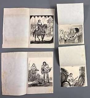 Laudy, Jacques - 4 Original drawing - Du Guesclin - (années 1950) | Catawiki