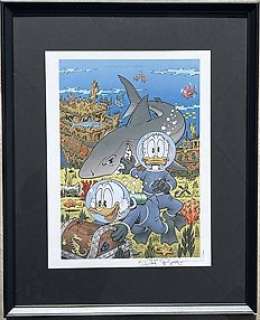 Don Rosa - Treasure Under Glass - Hand signed and framed print - NO RESERVE! | Catawiki