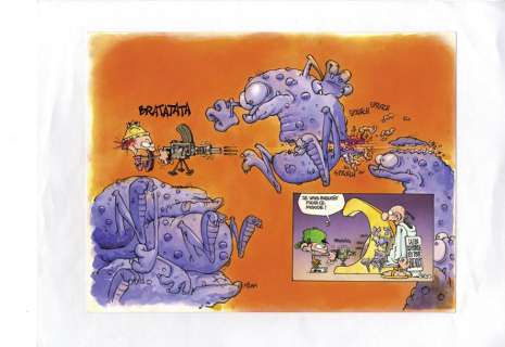 Midam | Kid Paddle Illustration originale Ã  l’encre de chine et aquarelle | Cornette de St Cyr