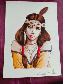 Candita, Giuseppe - Original colour drawing - Squaw - 2022 | Catawiki