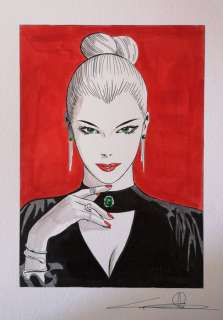 Candita, Giuseppe - 1 Original colour drawing - Diabolik - Eva Kant - 2024 | Catawiki