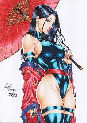 Fred Benes - Psylocke X-Men 9x12