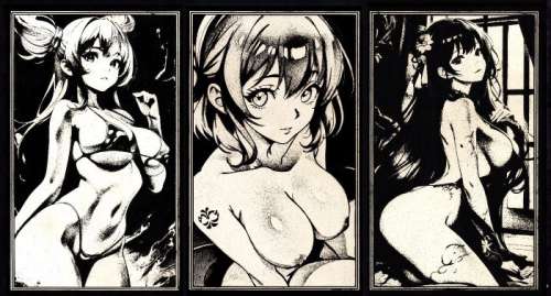 Æ (XX-XXI) - 3 Peint à la main - Æ’s Cyber-punk Girls - “Desire of Tomorrow”, “ Nightcall” & “Yours Forever” - Signed & CoA - 2024 | Catawiki