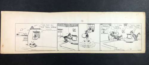 Herriman, George - 1 Strip art quotidien original - Krazy Kat - 1932 | Catawiki