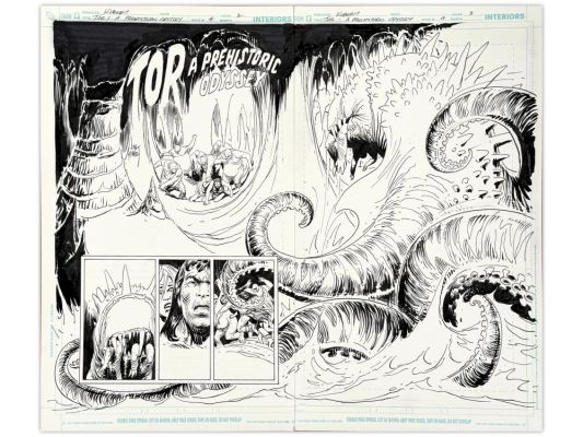 Lot 442 - Joe Kubert Tor Odyssey #4 Splash Art | Weiss Auctions